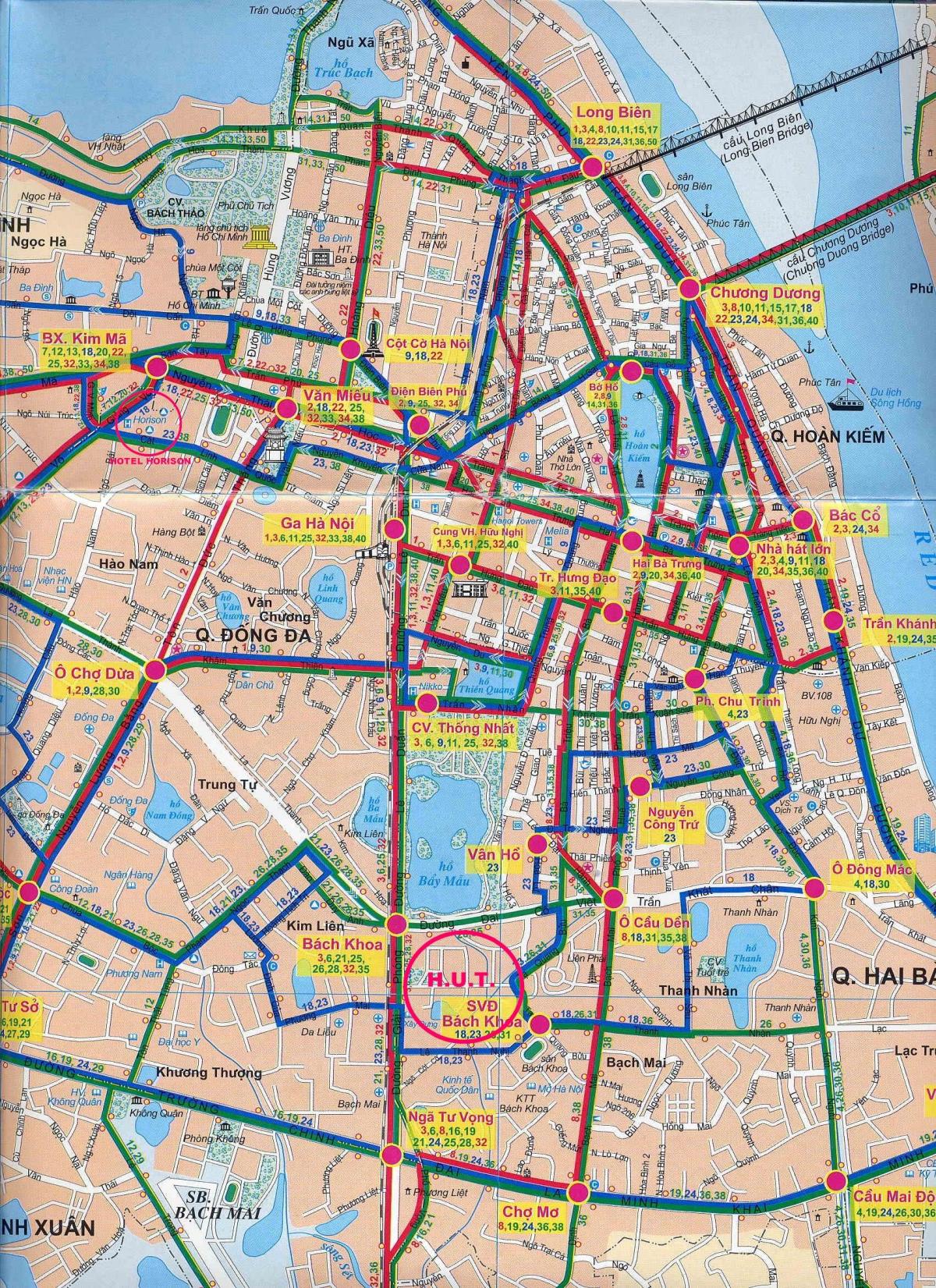Kartta hanoi city bus