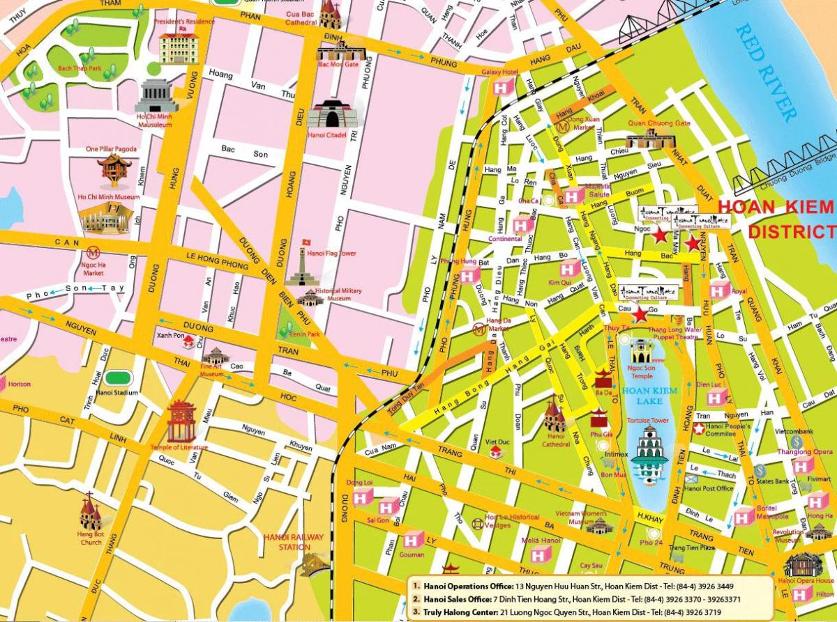 hanoi tourism kartta