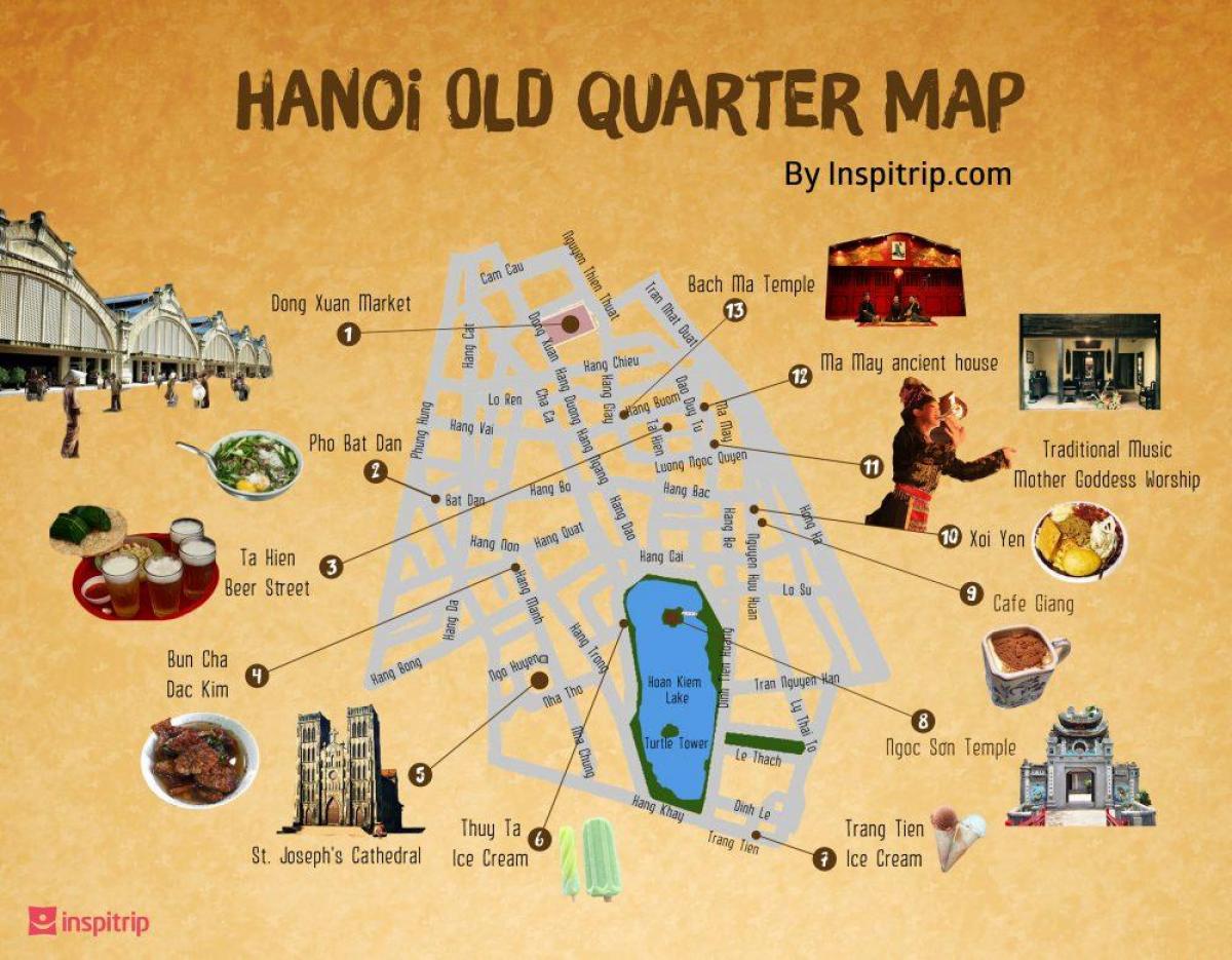 street map of hanoi old quarter